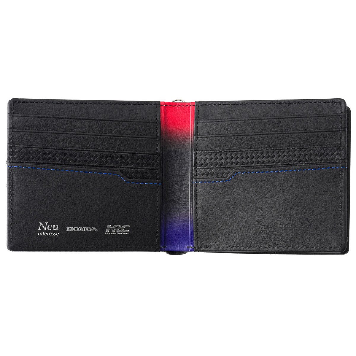 neuinteresse｜二つ折り財布(外BOX小銭入れ付き札入)｜財布｜ブラック×レッドネイビー