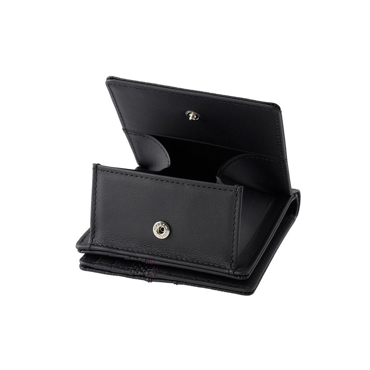neuinteresse｜二つ折り財布(外BOX小銭入れ付き札入)｜財布｜ブラック×レッド