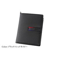 neuinteresse｜コンパクト札入(ＢＯＸ小銭入れ付き札入)｜財布｜ブラック×レッドネイビー