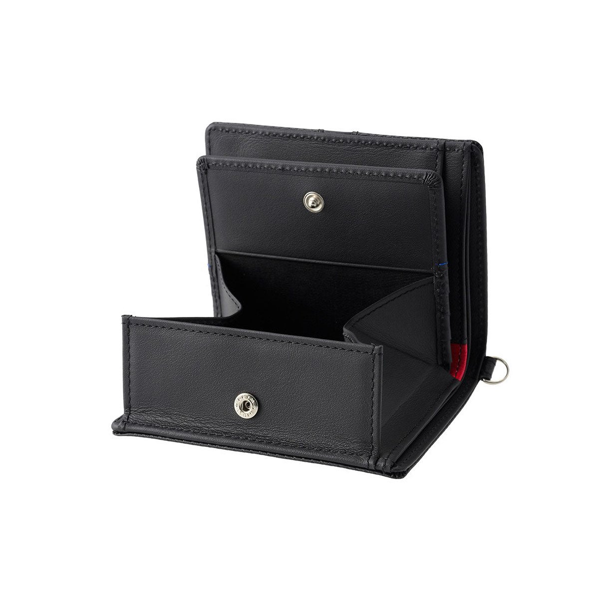neuinteresse｜コンパクト札入(ＢＯＸ小銭入れ付き札入)｜財布｜ブラック×レッドネイビー