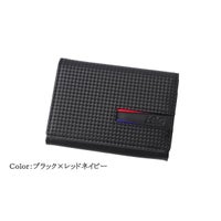 neuinteresse｜名刺入れ(ササマチ)｜財布｜ブラック×レッドネイビー