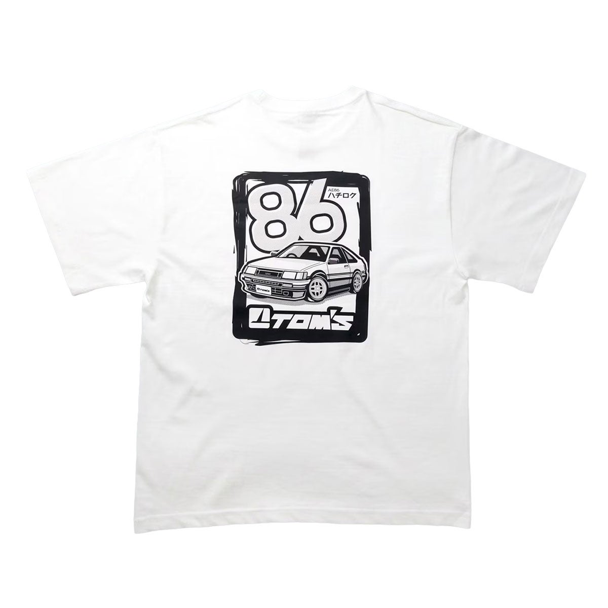 TOM'S｜AE86デザインTシャツ｜Tシャツ｜ホワイト
