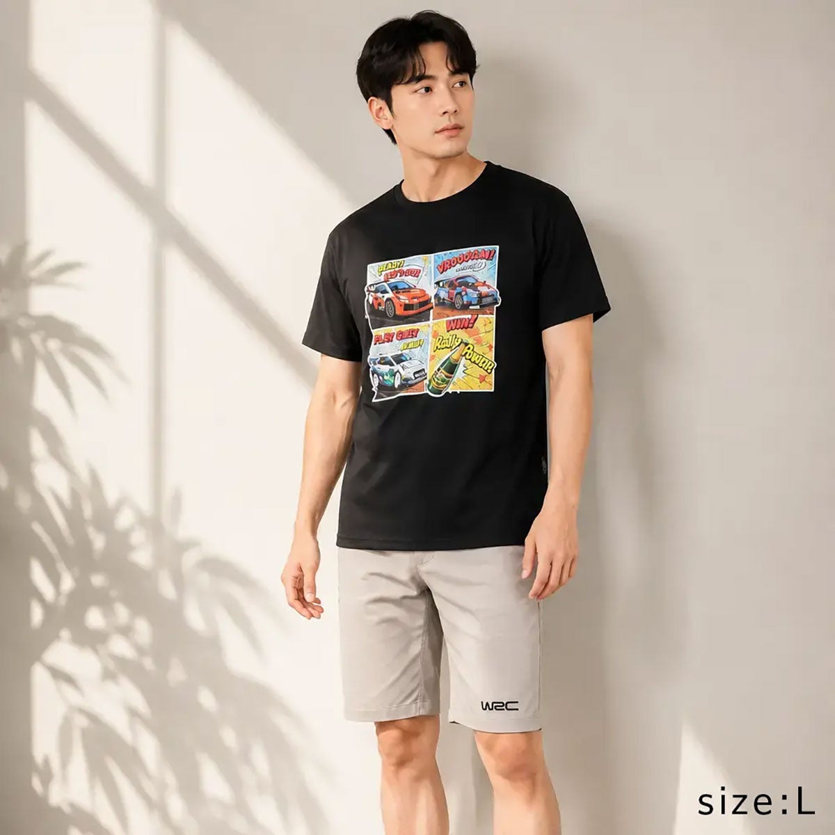 WRC｜WRC ハーフパンツ｜パンツ｜ベージュ｜モデル着用