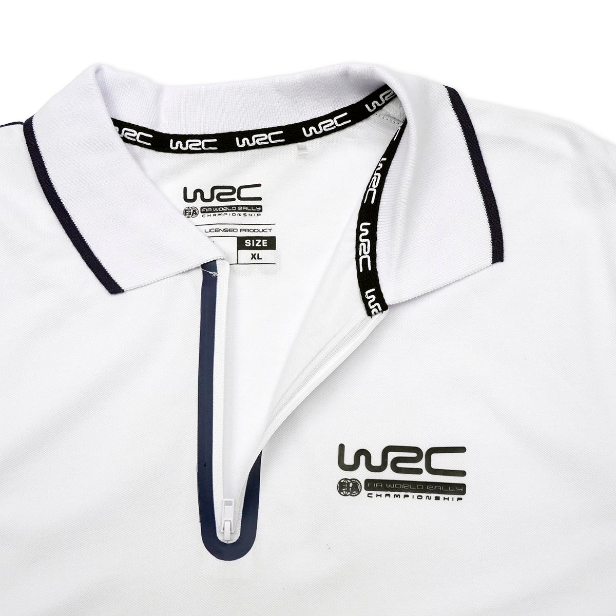 WRC｜WRC プレミアム コットンパネル ポロ｜ホワイト×ブルー