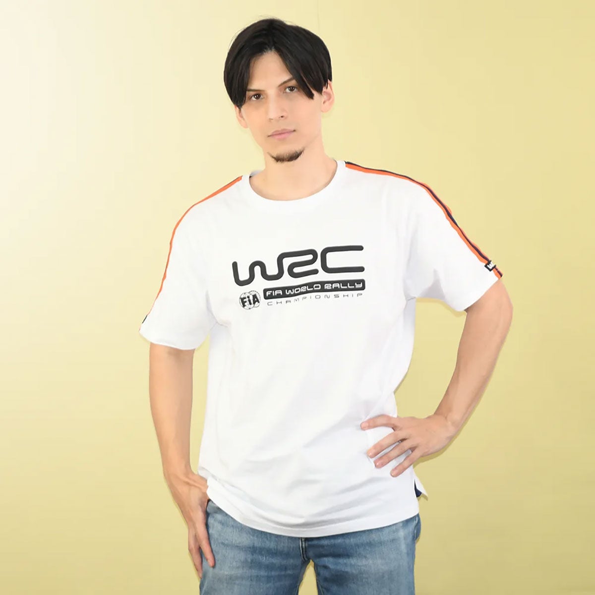 WRC｜WRC プレミアムTシャツ｜Tシャツ｜ホワイト｜モデル着用