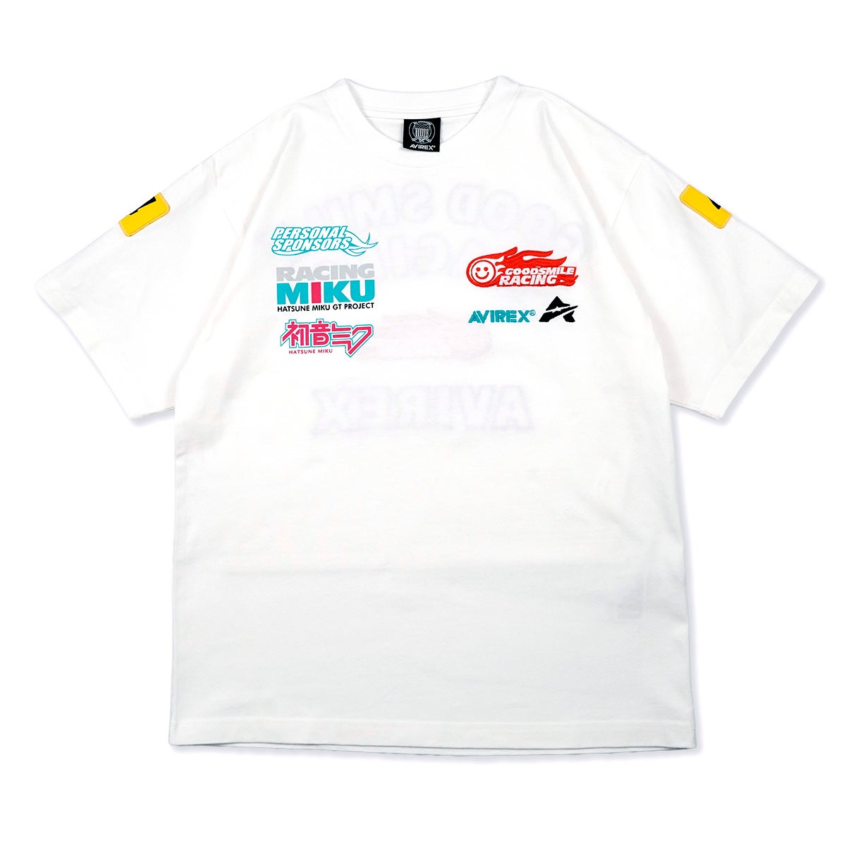 GOODSMILE RACING｜2026 GSR×AVIREX チームウェア レプリカ TEE｜Tシャツ｜ホワイト