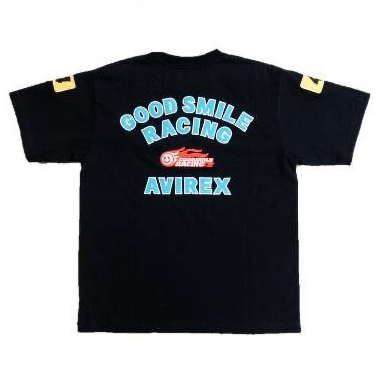GOODSMILE RACING｜2026 GSR×AVIREX チームウェア レプリカ TEE｜Tシャツ｜ブラック