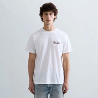 REPLAY｜レギュラーフィット バイカーズ Tシャツ｜Tシャツ｜ガーデニア｜モデル着用