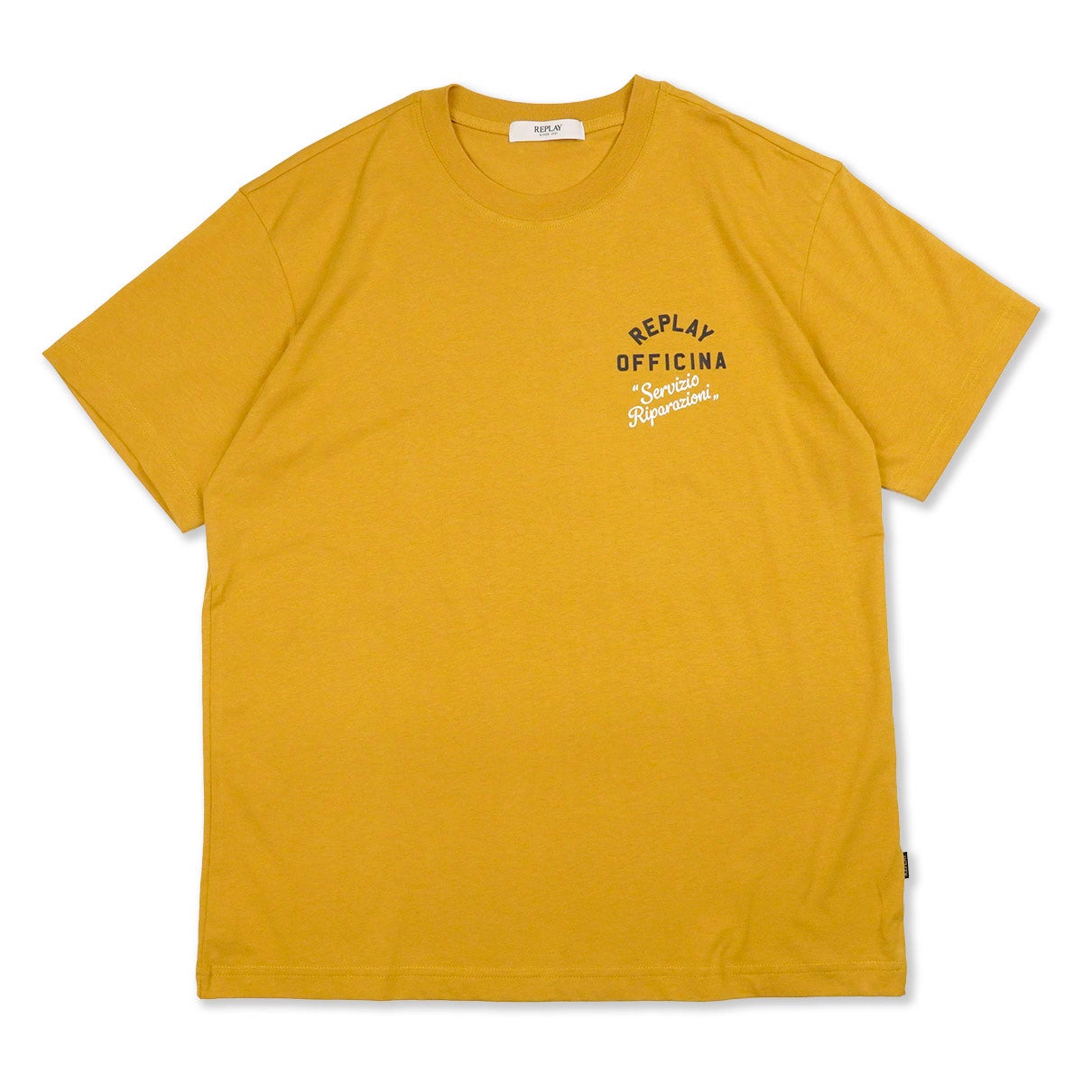 REPLAY｜レギュラーフィット オフィチーナ Tシャツ｜Tシャツ｜マスタード