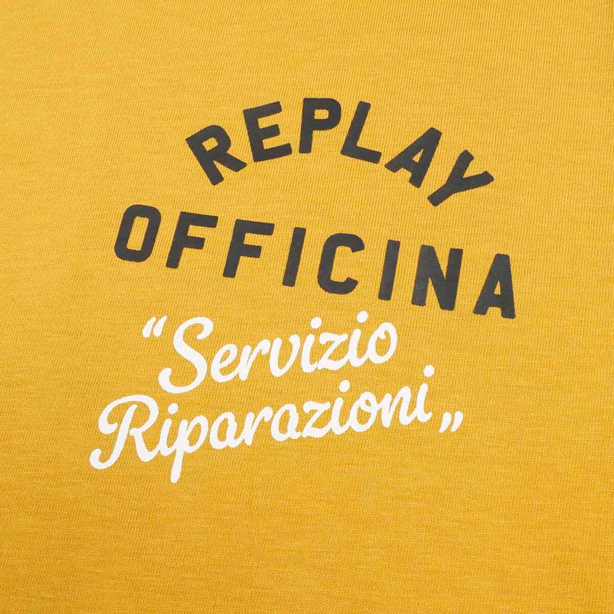 REPLAY｜レギュラーフィット オフィチーナ Tシャツ｜Tシャツ｜ブラック
