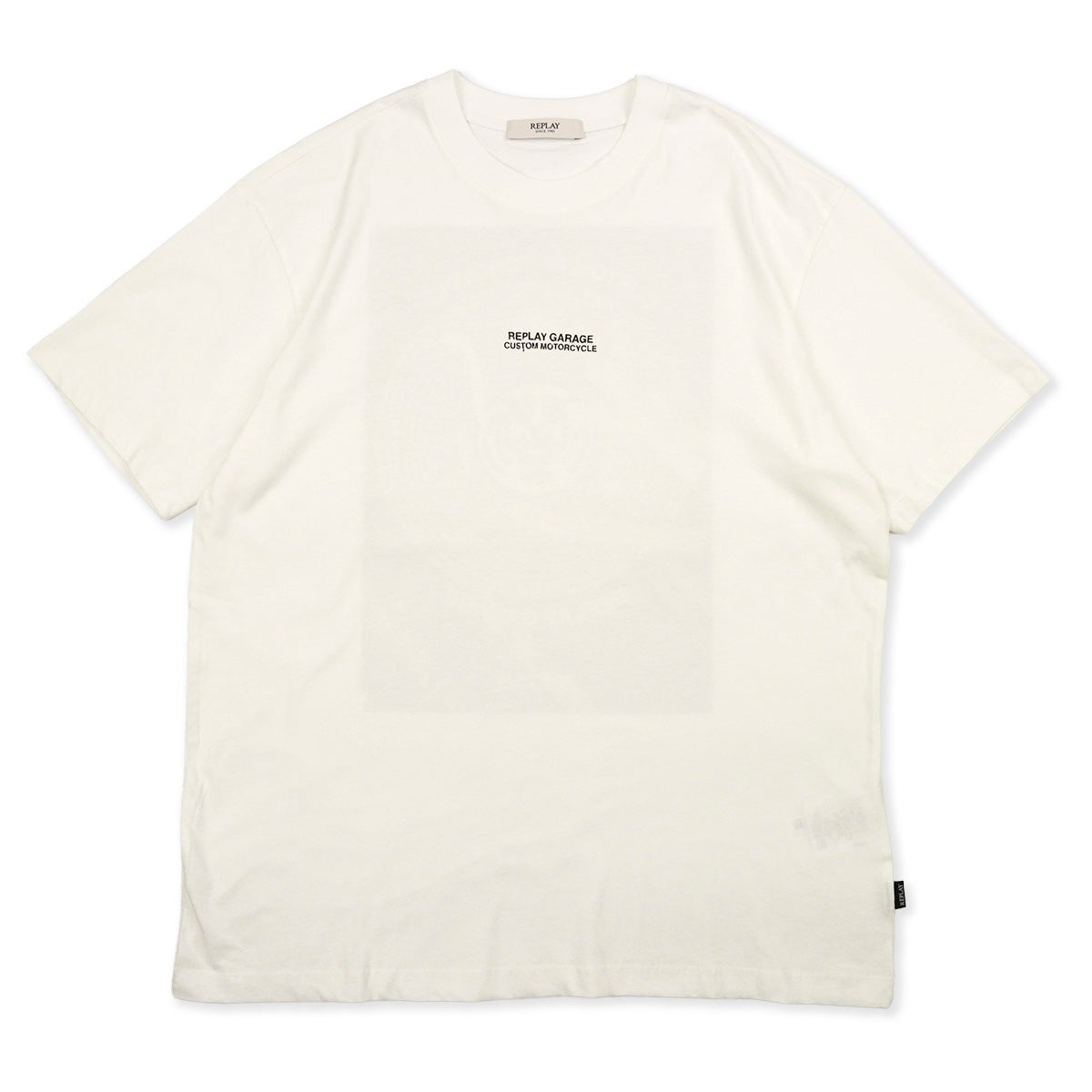 REPLAY｜レギュラーフィット カスタム モーターサイクル バック プリント Tシャツ｜Tシャツ｜ガーデニア