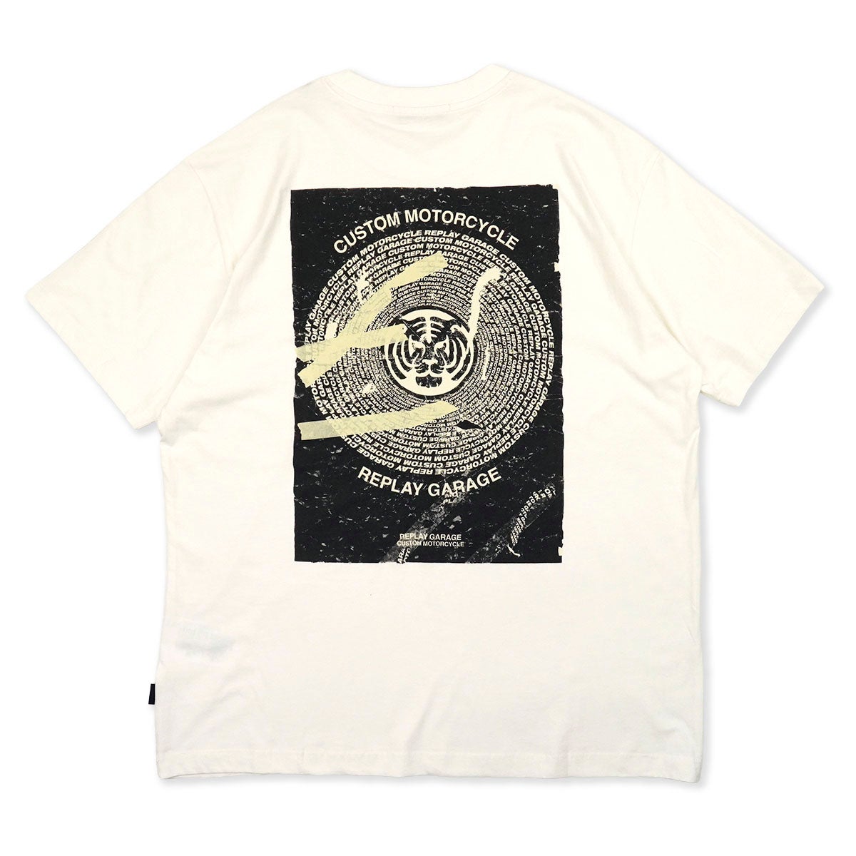 REPLAY｜レギュラーフィット カスタム モーターサイクル バック プリント Tシャツ｜Tシャツ｜ガーデニア