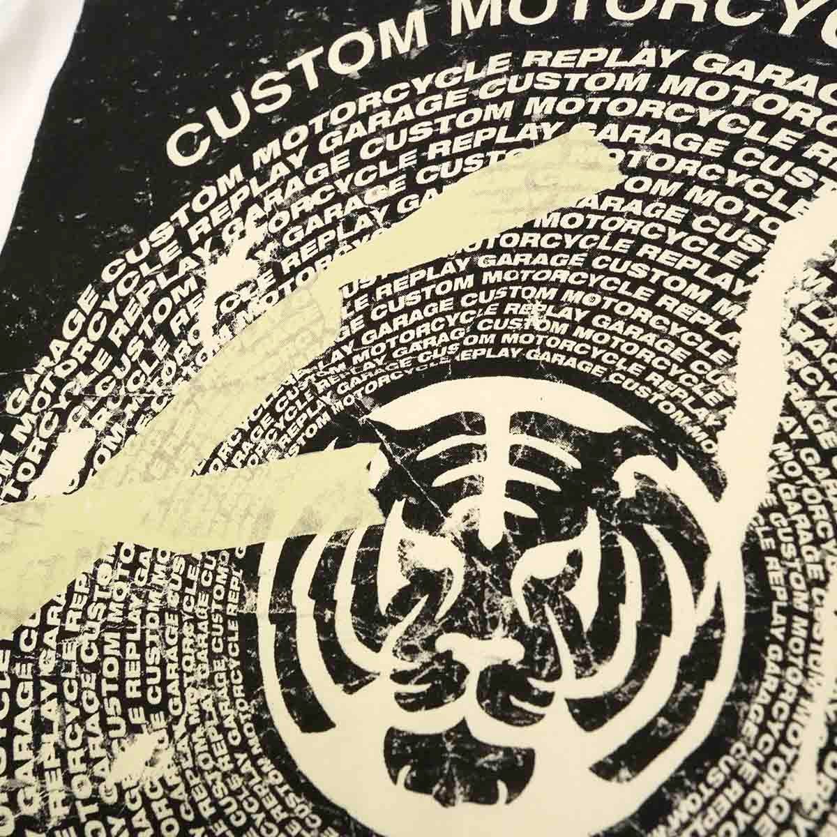 REPLAY｜レギュラーフィット カスタム モーターサイクル バック プリント Tシャツ｜Tシャツ｜ガーデニア