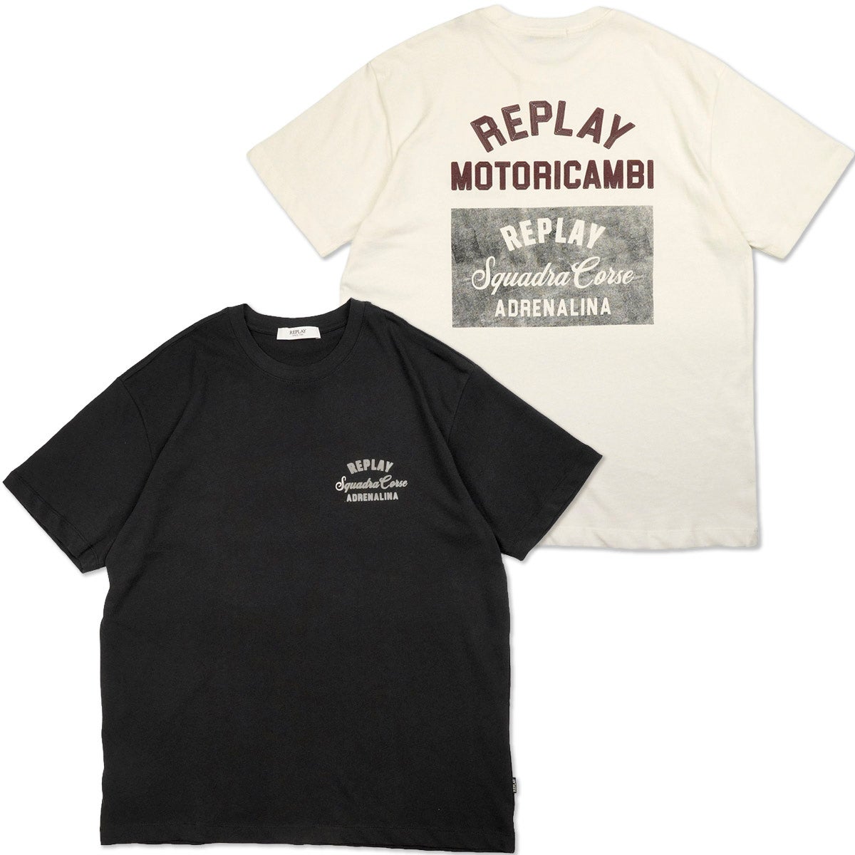 REPLAY｜レギュラーフィット モトリカビ Tシャツ｜Tシャツ