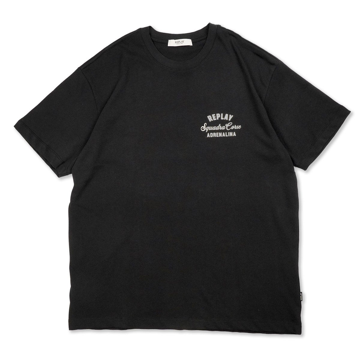 REPLAY｜レギュラーフィット モトリカビ Tシャツ｜Tシャツ｜ブラック