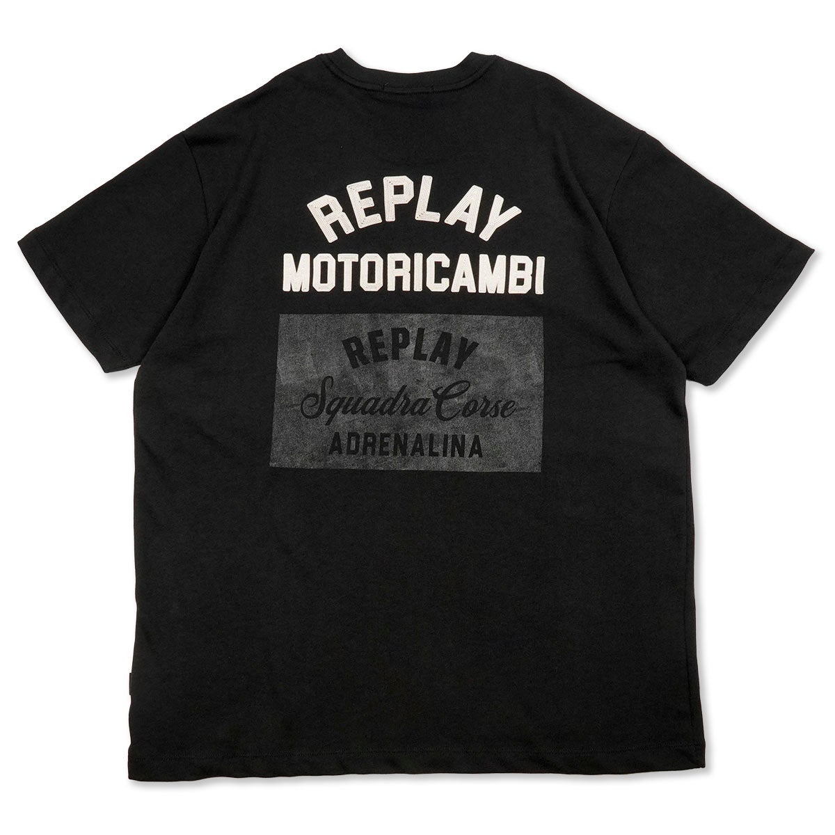 REPLAY｜レギュラーフィット モトリカビ Tシャツ｜Tシャツ｜ブラック