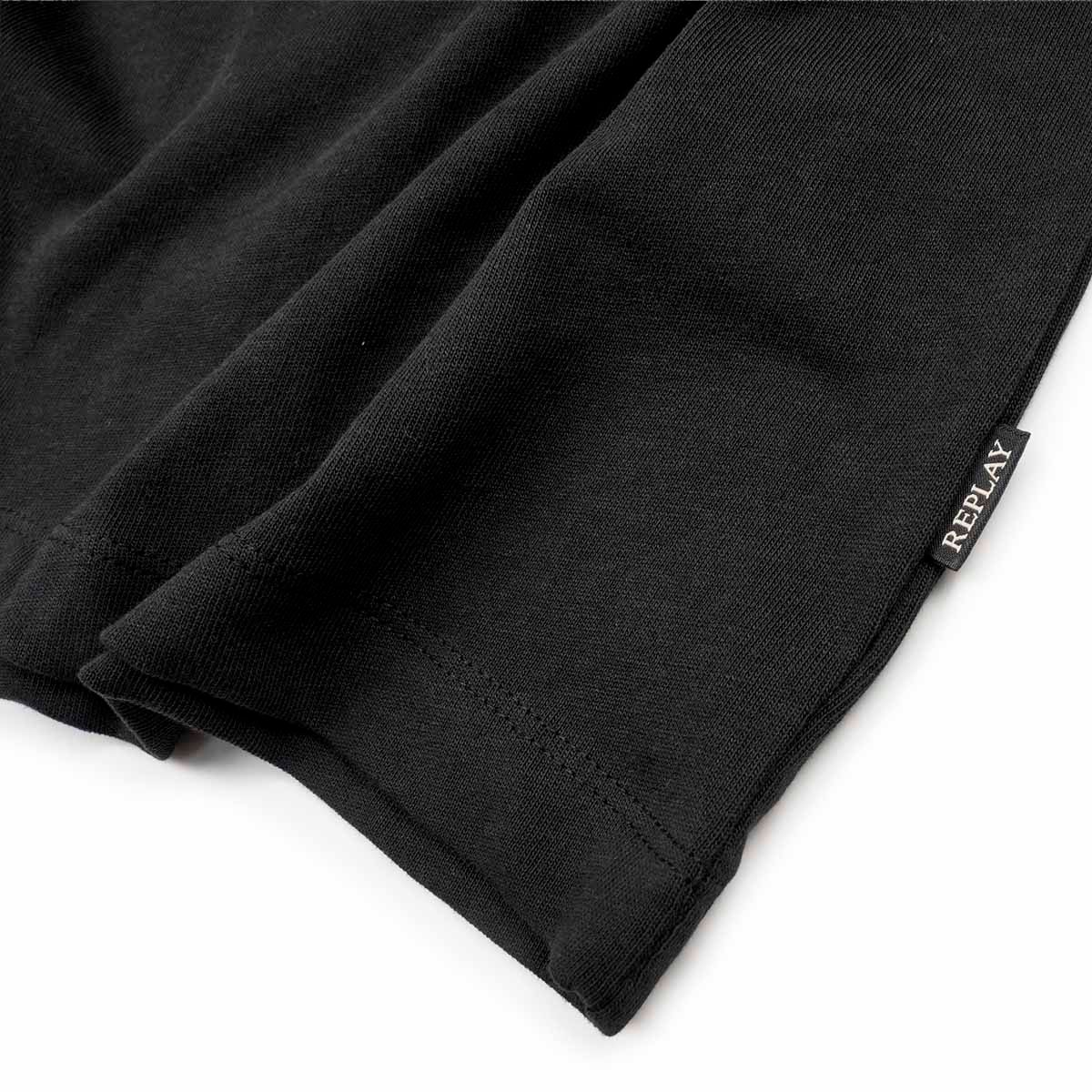 REPLAY｜レギュラーフィット モトリカビ Tシャツ｜Tシャツ｜ブラック
