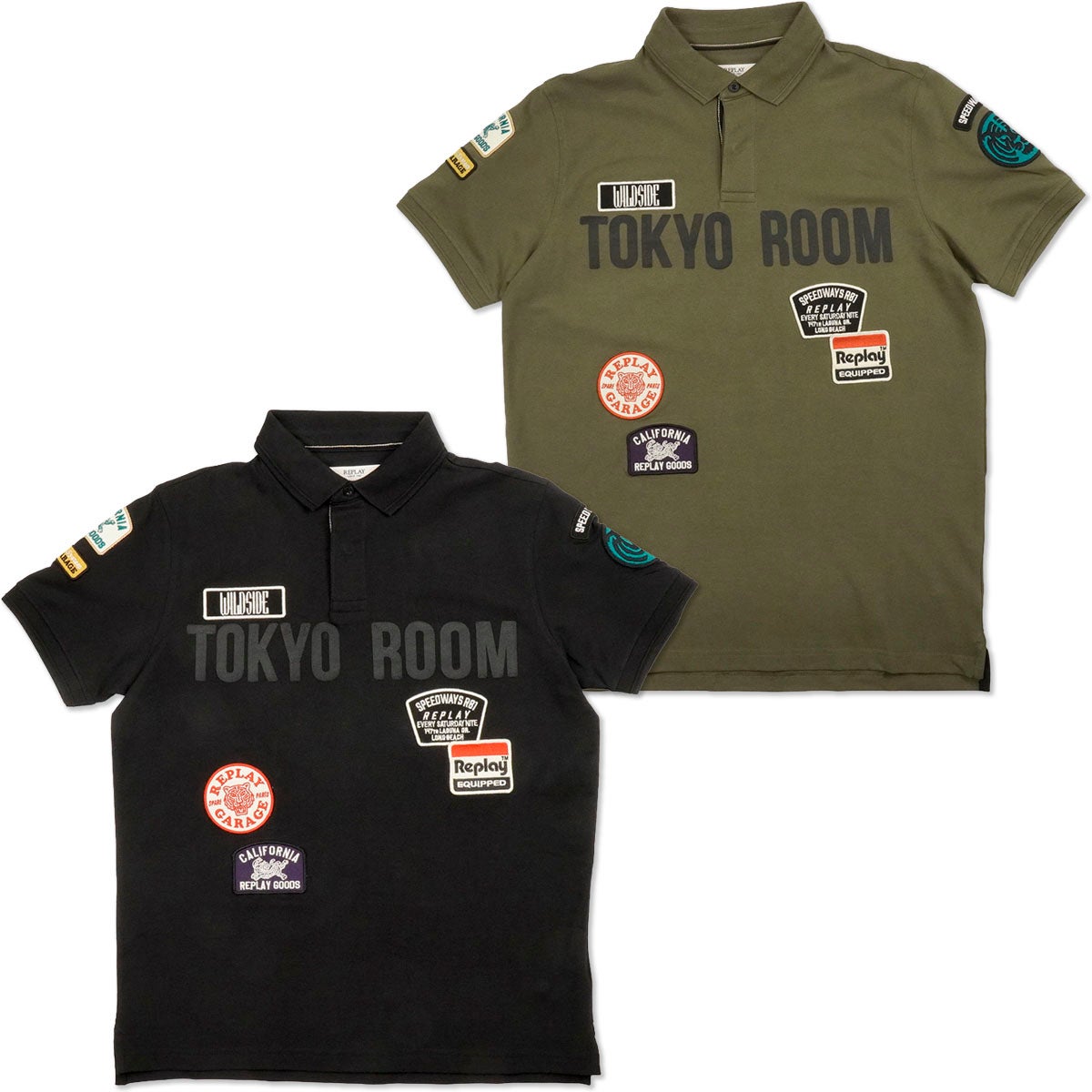 REPLAY｜レギュラーフィット トウキョウ ルーム S/S ポロシャツ｜Tポロシャツ