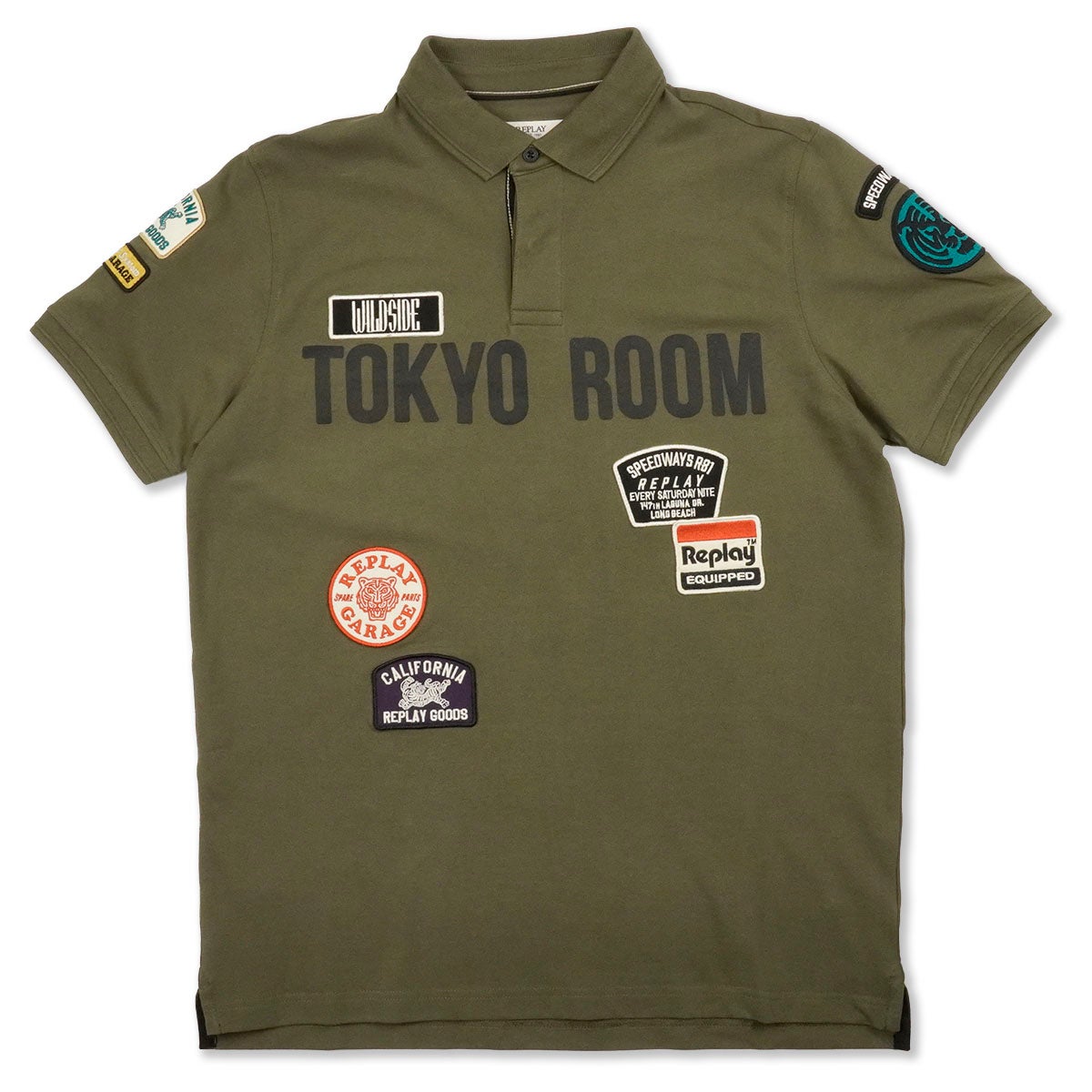 REPLAY｜レギュラーフィット トウキョウ ルーム S/S ポロシャツ｜Tポロシャツ｜アイビーグリーン