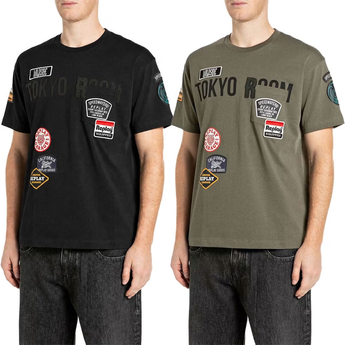 REPLAY｜レギュラーフィット トウキョウ ルーム Tシャツ｜Tシャツ｜モデル着用