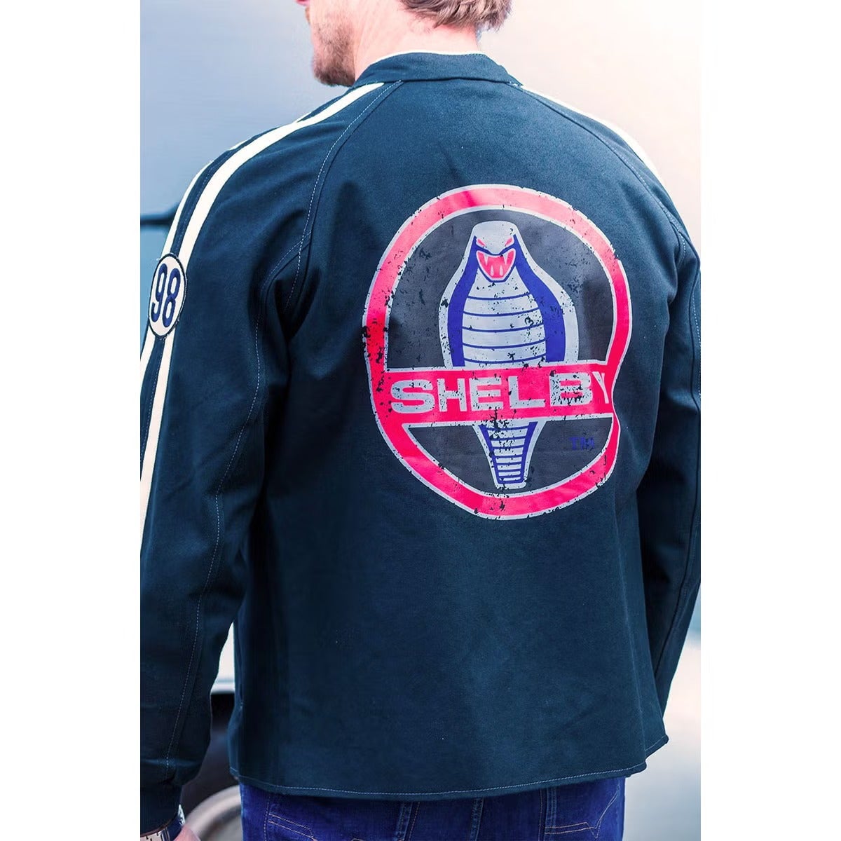 CLASSIC LEGEND MOTORS｜キャロル シェルビー O’SHELL キャンバス ブルゾン｜アウター｜ネイビーブルー | モデル着用