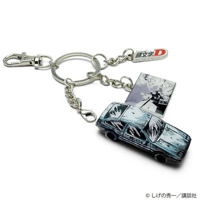 Cassette Car Products｜漫画風 トヨタ スプリンタートレノ AE86 『頭文字D』 3D キーリング｜キーホルダー