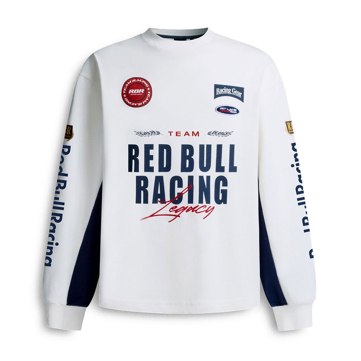 Pepe Jeans｜ぺぺ×レッドブル メンズ チーム L/S Tシャツ｜ロングスリーブ｜オフホワイト