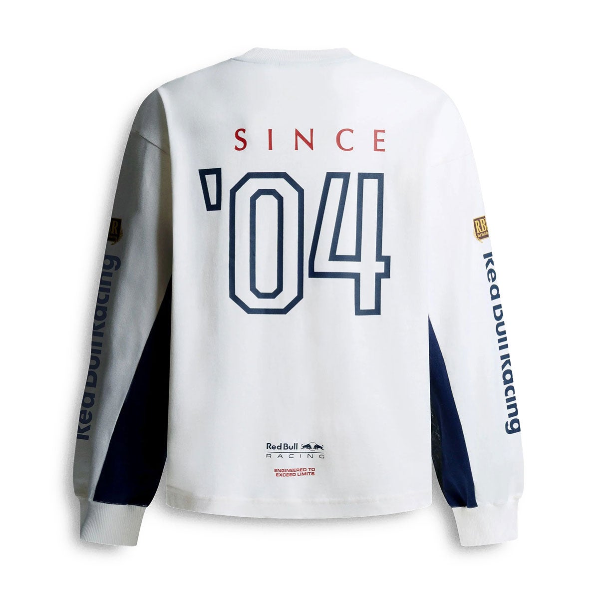 Pepe Jeans｜ぺぺ×レッドブル メンズ チーム L/S Tシャツ｜ロングスリーブ｜オフホワイト