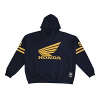 56design｜Honda x 56design ビッグシルエット パーカー｜フーディ｜ネイビー×ゴールド