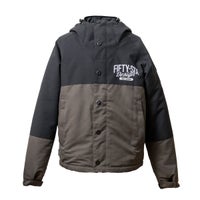56design｜バイカラー ウォーム ジャケット｜アウター｜ブラック×チャコール