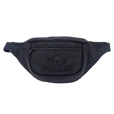 ROKKER｜ブラック アイロン ヒップ バッグ コーデュラ®｜バッグ