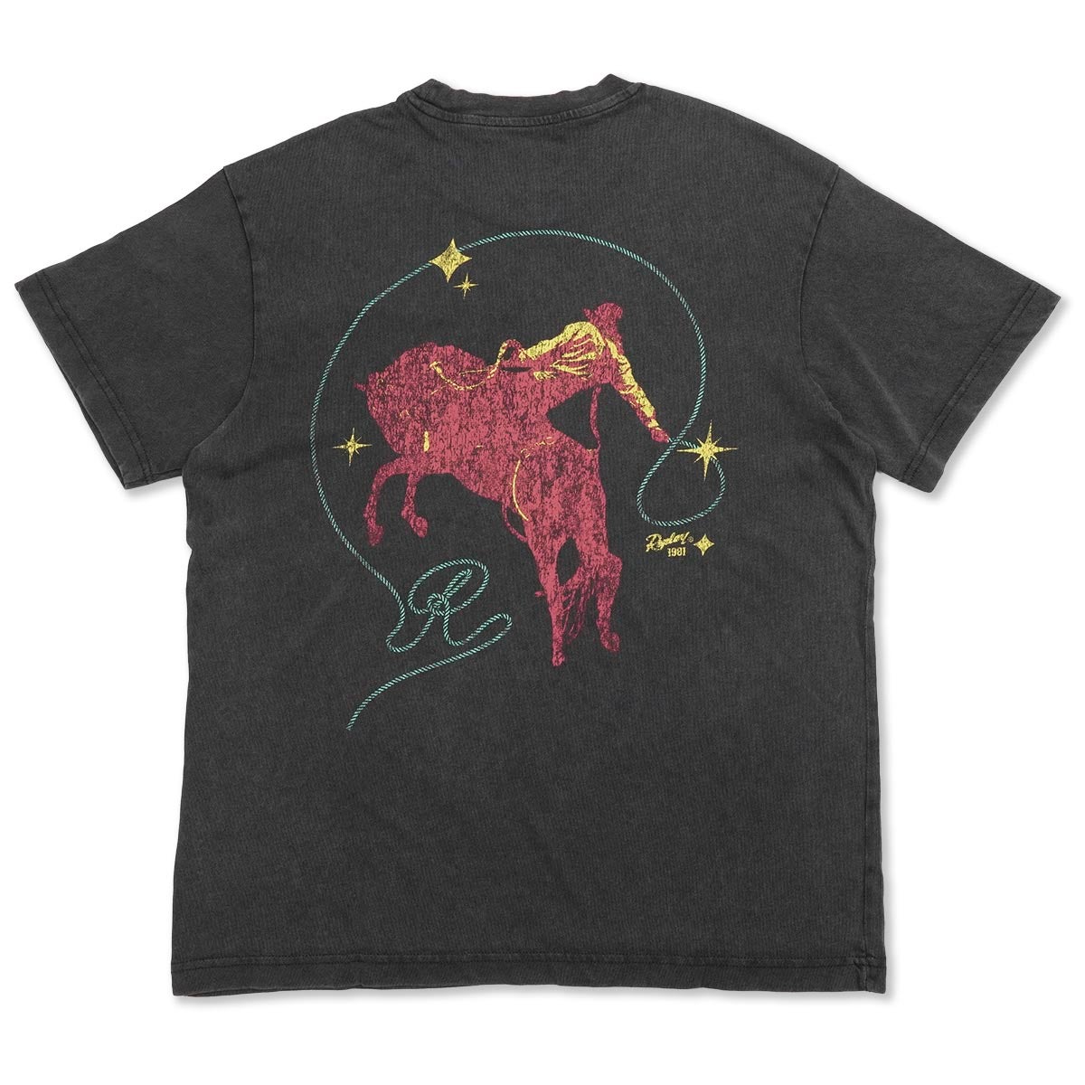 REPLAY｜コットン ラスティック ジャージー レギュラーフィットTシャツ｜トップス｜ブラックデラヴェ