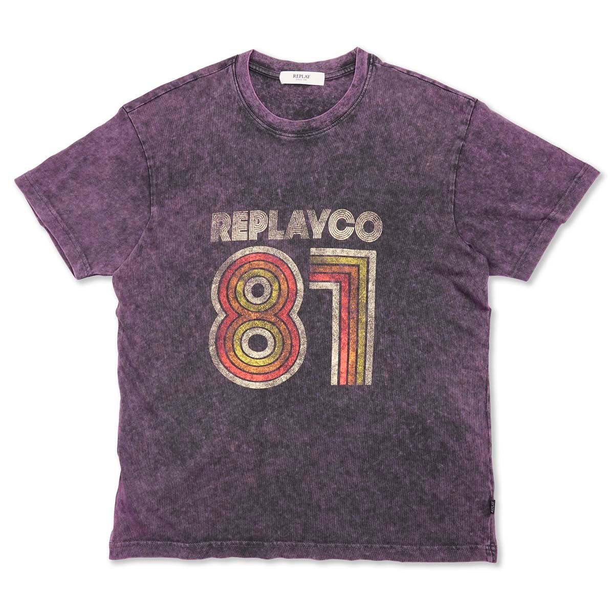 REPLAY｜レギュラーフィットエイティーズ Tシャツ｜トップス｜オーキッド