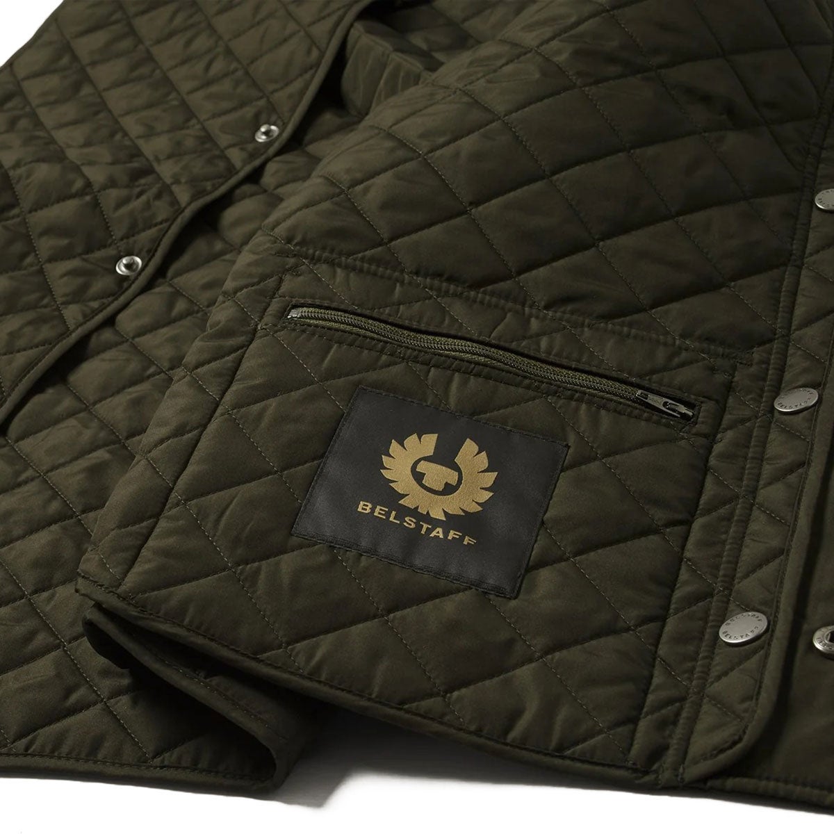 BELSTAFF｜アイコン ジレ｜ベスト｜フェイデッド オリーブ