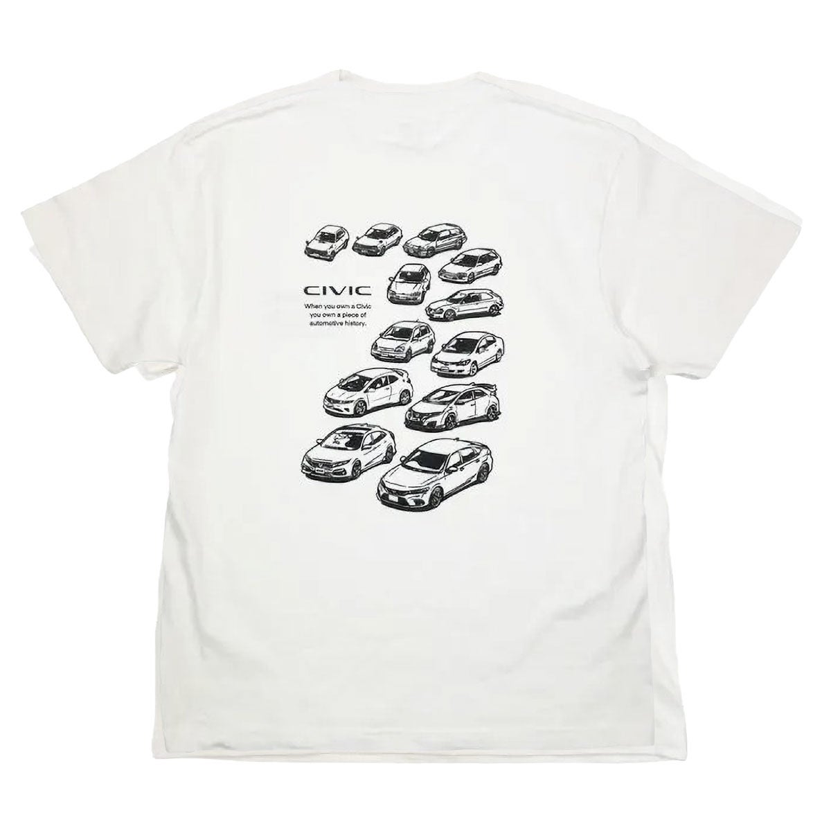 ONWORKS｜ホンダ シビック HONDA CIVIC HISTORY Tシャツ｜ウェア｜オフホワイト