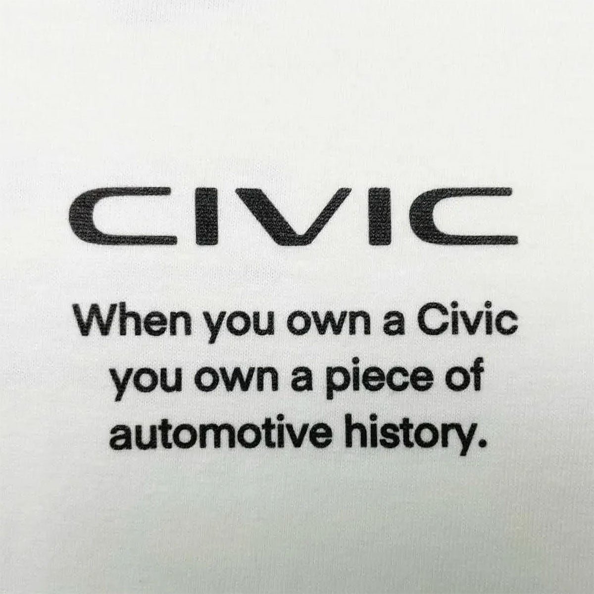 ONWORKS｜ホンダ シビック HONDA CIVIC HISTORY Tシャツ｜ウェア｜オフホワイト