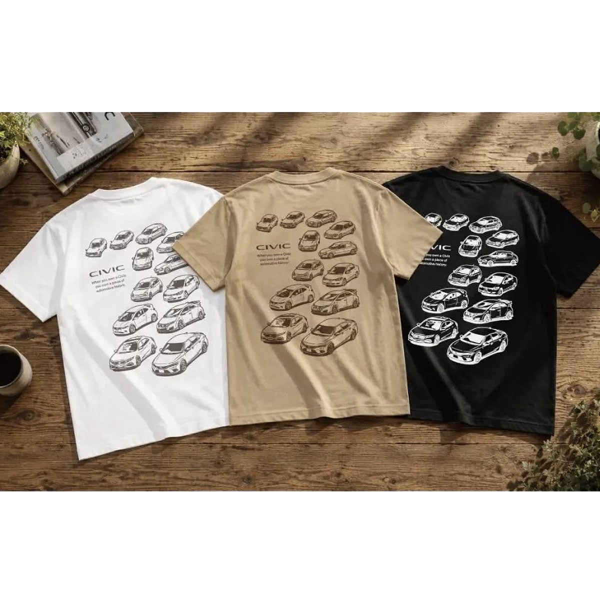 ONWORKS｜ホンダ シビック HONDA CIVIC HISTORY Tシャツ｜ウェア