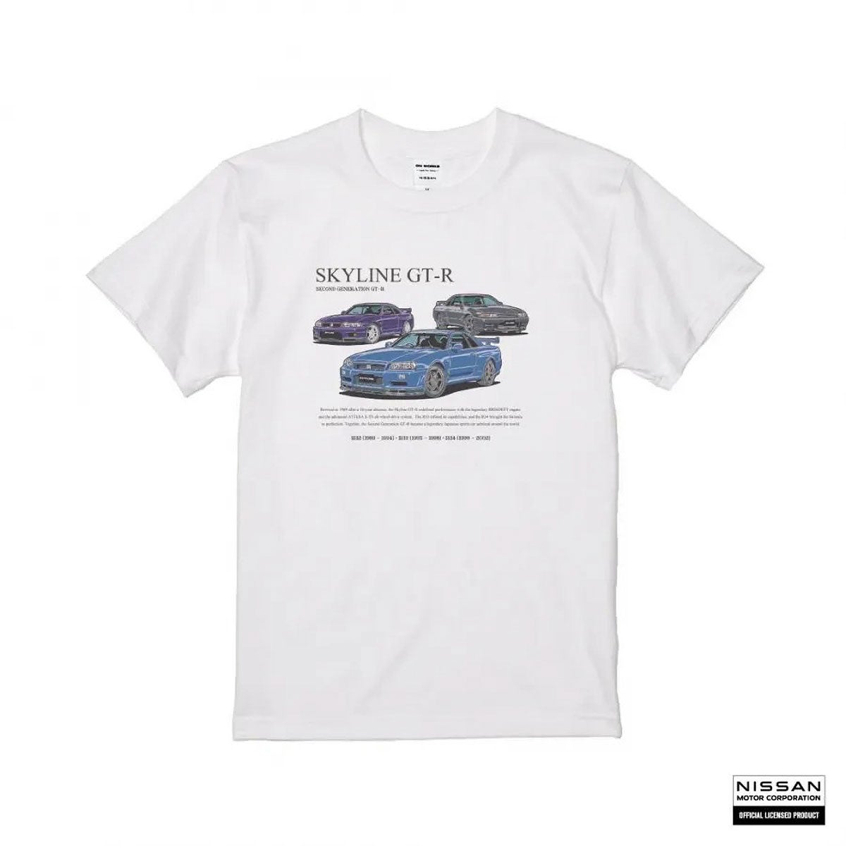 ONWORKS｜日産 NISSAN 2nd Gen GT-R Tシャツ｜ウェア｜ホワイト