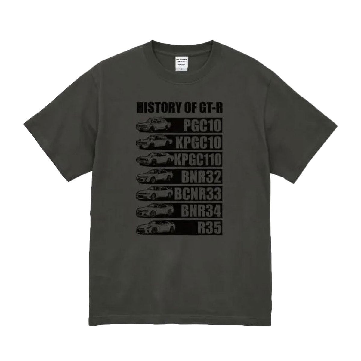 ONWORKS｜日産 NISSAN HISTORY OF GT-R Tシャツ｜ウェア｜スモークグレー