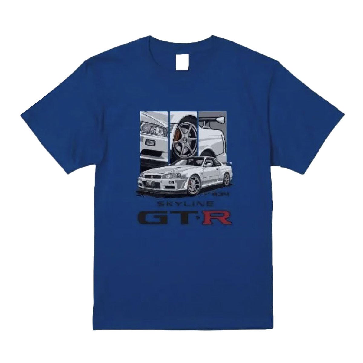 ONWORKS｜日産 NISSAN SKYLINE GT-R (R34) Tシャツ｜ウェア｜ブルー