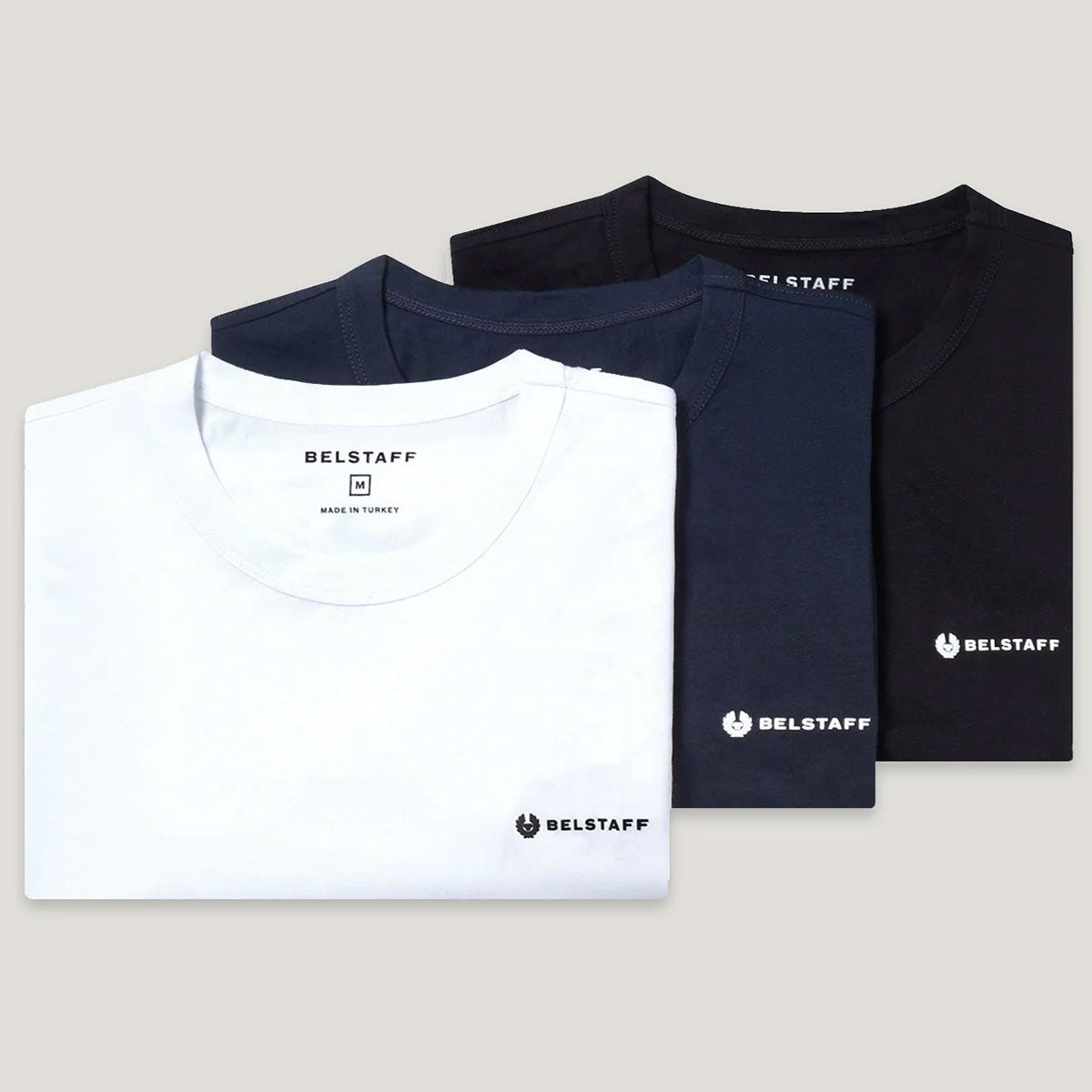 BELSTAFF｜3パック Tシャツ｜トップス｜ブラック/インク/ホワイト