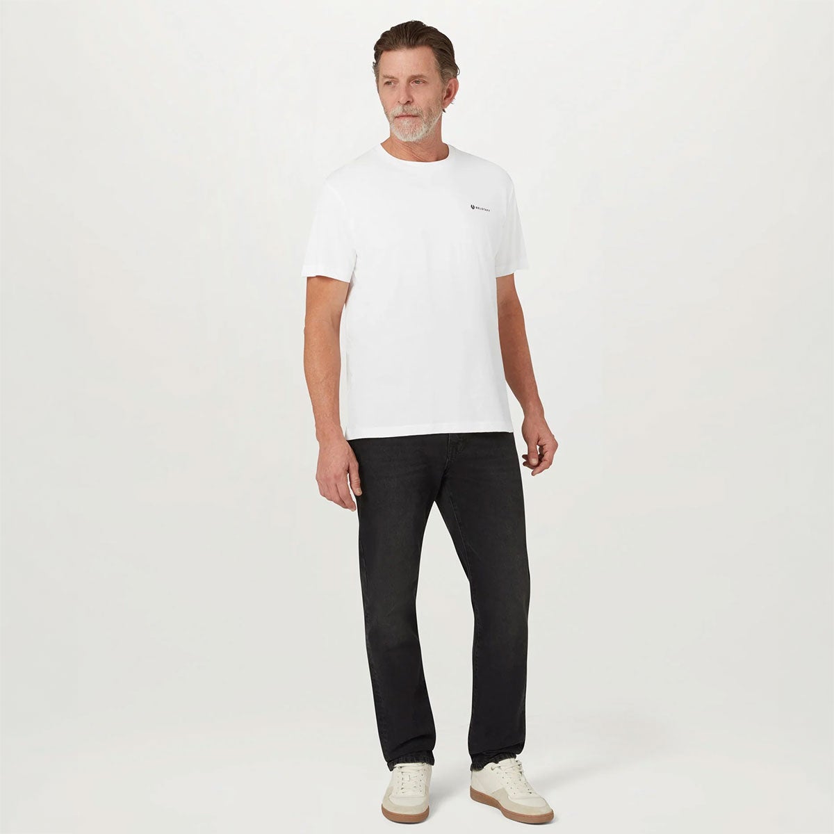 BELSTAFF｜3パック Tシャツ｜トップス｜ブラック/インク/ホワイト｜モデル着用