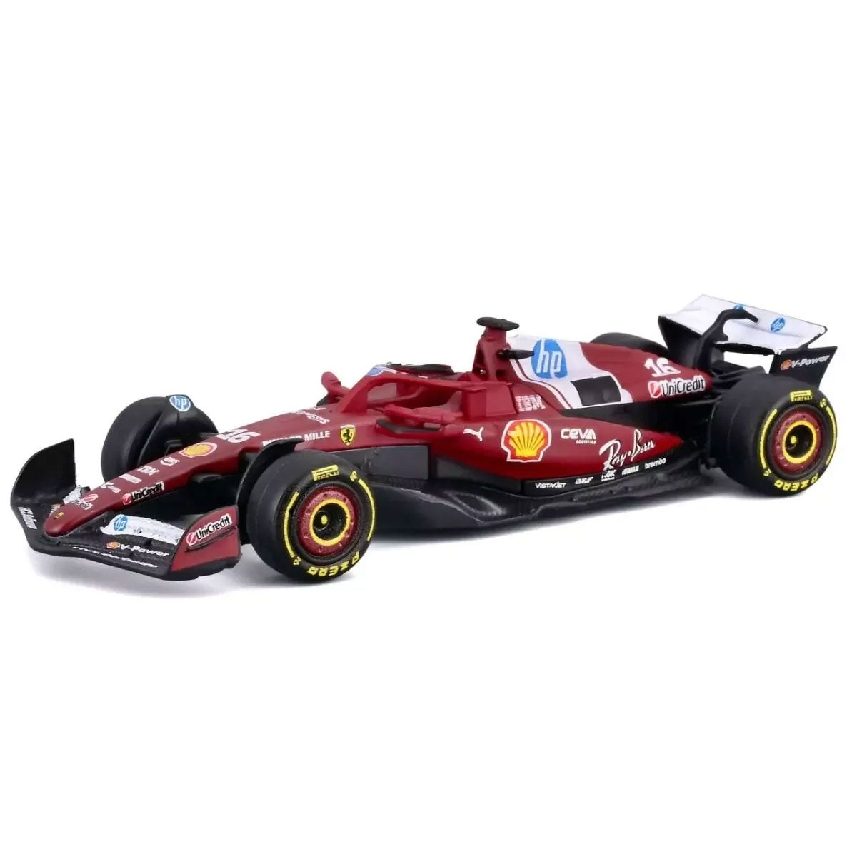 Bburago｜1/64 フェラーリ SF-25 2025 オーストラリアGP No,16 C.ルクレール クリアケース/ドライバー無｜模型