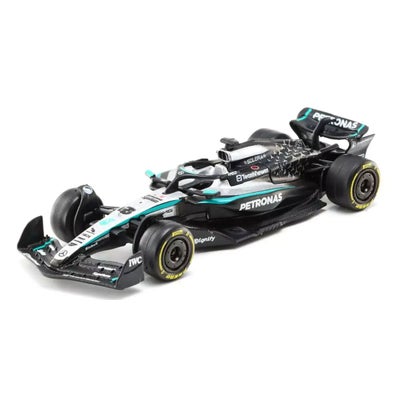 Bburago｜1/64 メルセデス-AMG ペトロナス F1チーム Team W16 2025 オーストラリアGP No,63 G.ラッセル クリアケース/ドライバー無｜模型