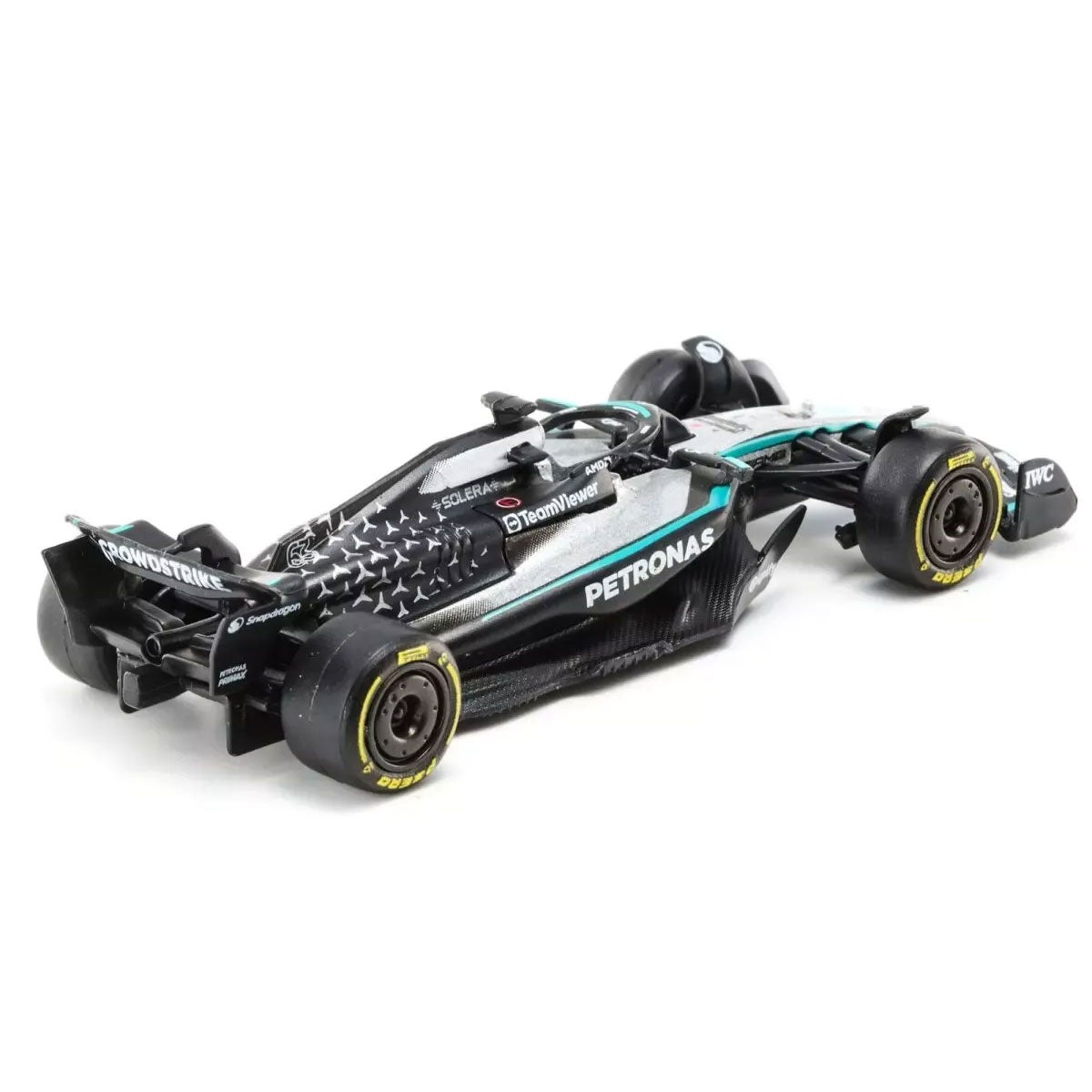 Bburago｜1/64 メルセデス-AMG ペトロナス F1チーム Team W16 2025 オーストラリアGP No,63 G.ラッセル クリアケース/ドライバー無｜模型