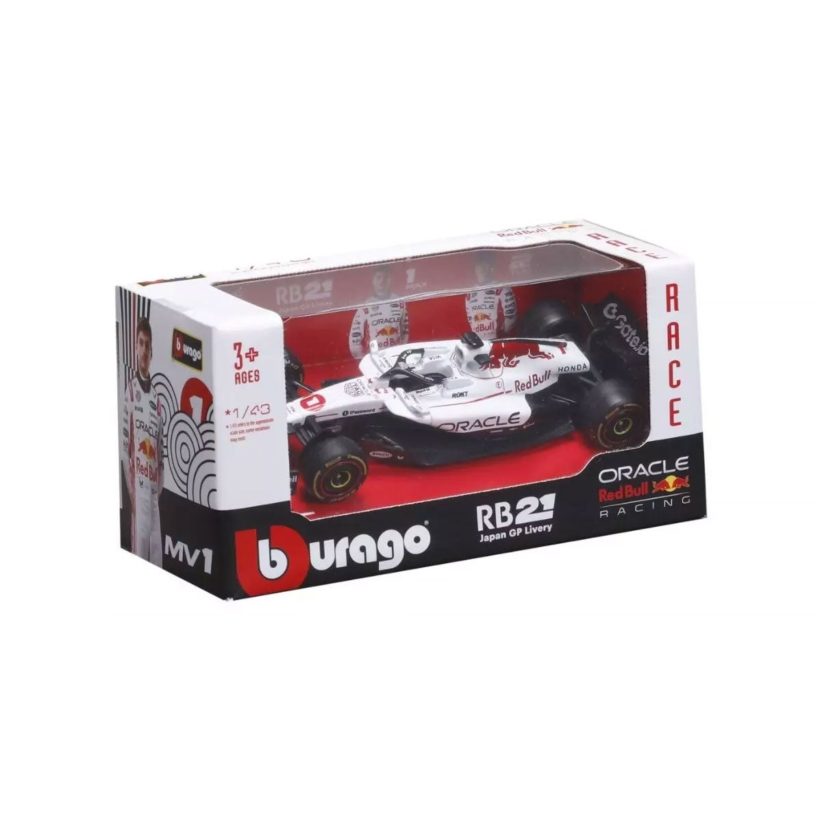 Bburago｜1/43 オラクル レッドブル レーシング RB21 2025 日本GP No,1 M.フェルスタッペン ウィンドウボックス｜模型