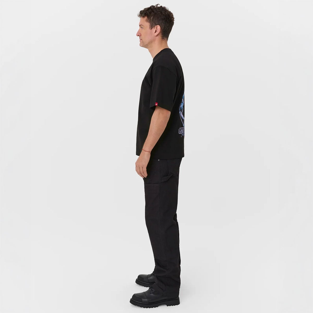 Pando Moto｜ルーク ルーツ オーバーサイズ Tシャツ｜トップス｜ブラック｜モデル着用