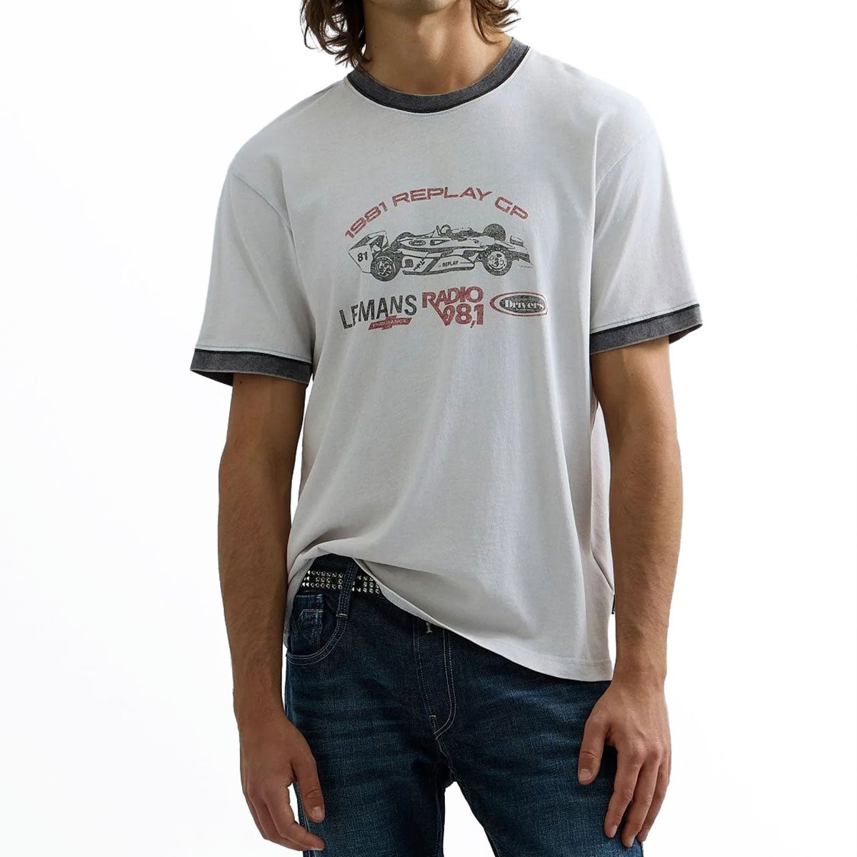 REPLAY｜フォーミュラ1 プリント レギュラーフィット Tシャツ｜トップス