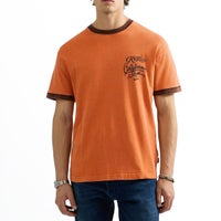 REPLAY｜カリフォルニア プリント レギュラーフィット Tシャツ｜トップス｜スパイシーオレンジ