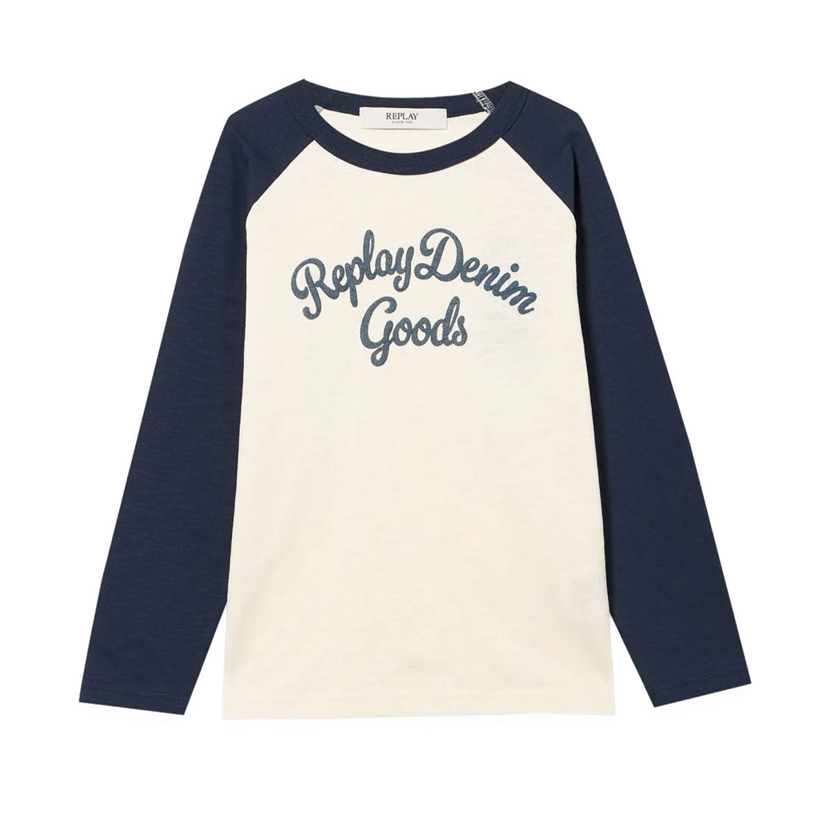 REPLAY｜リプレイ＆サンズ プリンティッド ロゴ ロングスリーブド Tシャツ｜トップス